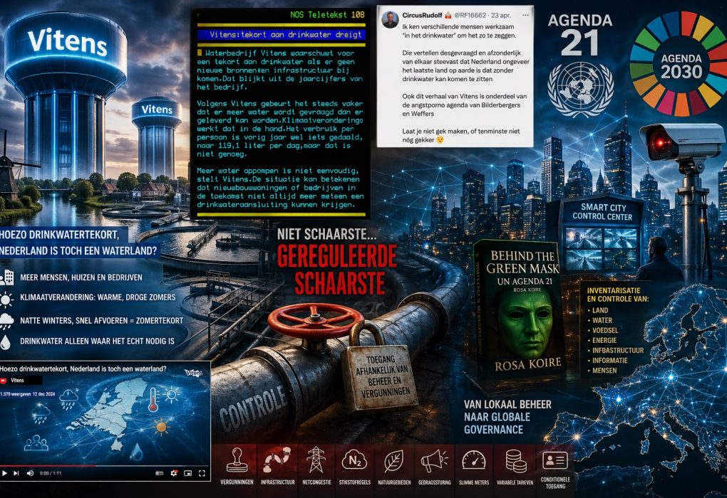 Vitens drinkwatertekort, Agenda 21 en bestuurlijke controle over water en infrastructuur.