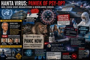 Cinematische collage over het Hanta Virus, de cruise-uitbraak, WHO-discussies, Pierre Capel, Redacted News, PCR-testen, mediahysterie en internationale pandemie-ophef.