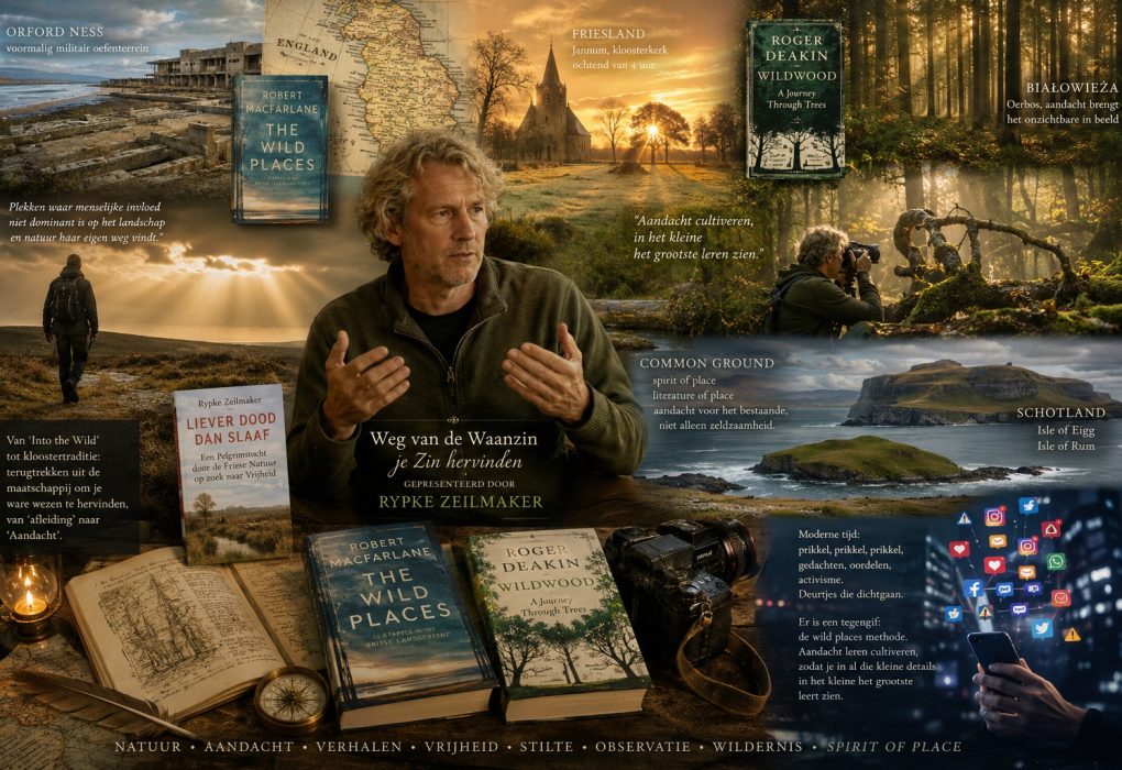 Rypke Zeilmaker bespreekt natuur, aandacht, vrijheid en wildernis in boekencolumn over Robert Macfarlane en Roger Deakin