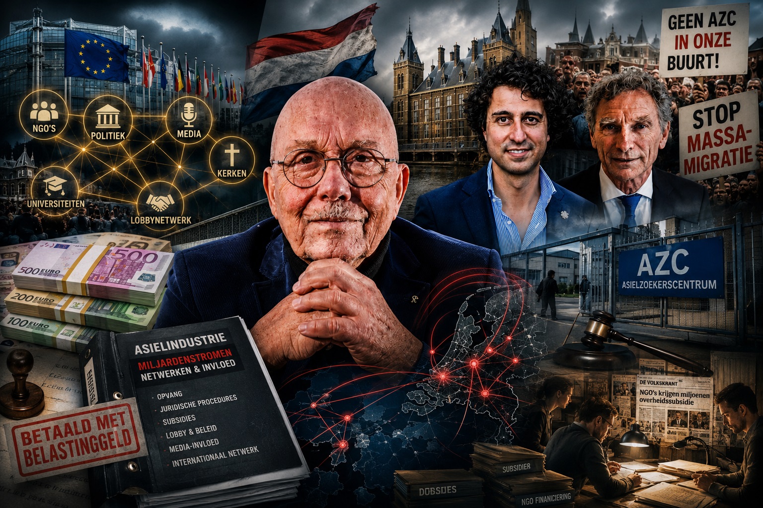 Onderzoeksjournalist Peter Siebelt spreekt bij NieuwRechts over de vermeende verwevenheid tussen ngo’s, politiek, media, kerken en de Nederlandse asielindustrie.