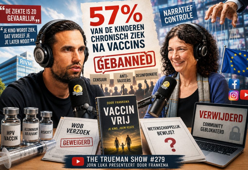 Door Frankema tijdens The Trueman Show #279 in gesprek met Jorn Luka over Vaccinvrij, vaccinatieschade, censuur, mediaframing, coronabeleid, vrijheid van keuze, het Rijksvaccinatieprogramma, wetenschappelijk bewijs, overheid en de invloed van gezondheidsinstanties.