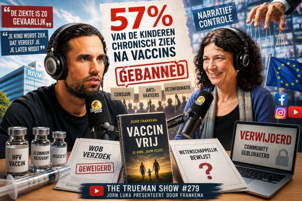 Door Frankema tijdens The Trueman Show #279 in gesprek met Jorn Luka over Vaccinvrij, vaccinatieschade, censuur, mediaframing, coronabeleid, vrijheid van keuze, het Rijksvaccinatieprogramma, wetenschappelijk bewijs, overheid en de invloed van gezondheidsinstanties.
