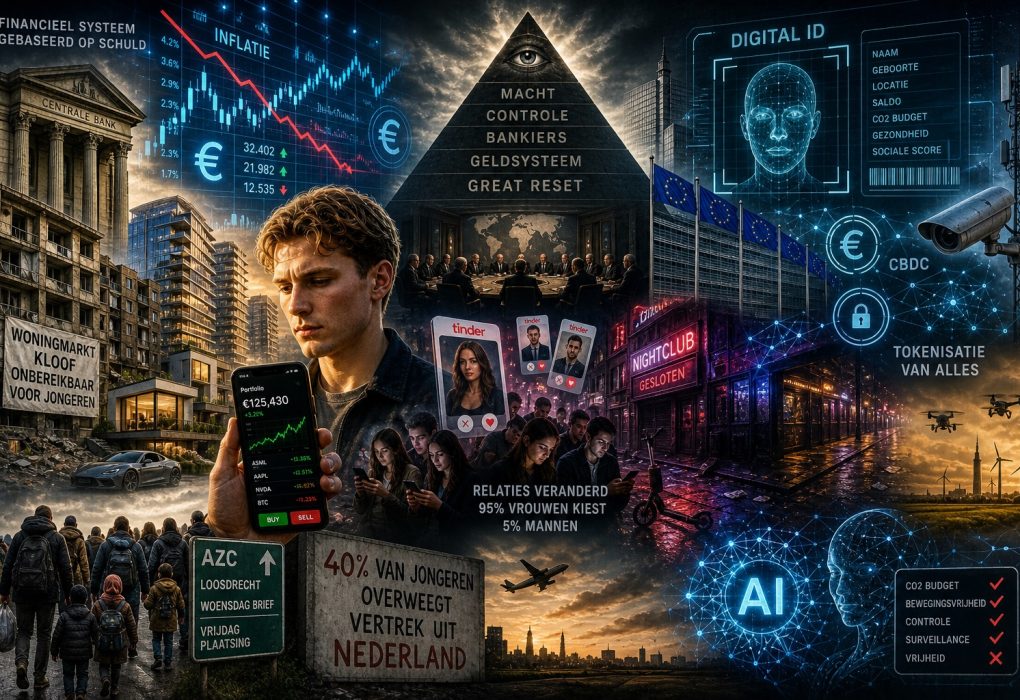 Cinematische analyse van De Nieuwe Wereld waarin Marlies Dekkers en Mees Wijnants spreken over het financiële systeem, inflatie, woningmarktcrisis, massaimmigratie, digitale controle en de toekomst van Nederland.