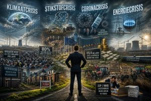 Migratiedebat Nederland met COA cijfers, instroomproblematiek, EU-invloed en maatschappelijke druk op woningmarkt en voorzieningen visueel weergegeven.