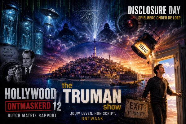 Hollywood Ontmaskerd 12 met Disclosure Day en The Truman Show: symboliek, UFO's, gnostiek, The Matrix, bewustwording en de zoektocht naar waarheid.