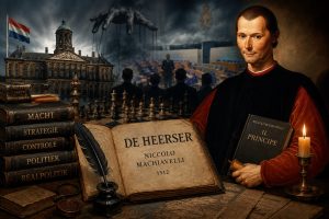 Rypke Zeilmaker bespreekt Niccolò Machiavelli, machtspolitiek en De Heerser tijdens een YouTube-reportage van Café Weltschmertz over politieke strategie, realpolitik, machtsbehoud, ambtelijke invloed en historische machtsmechanismen.