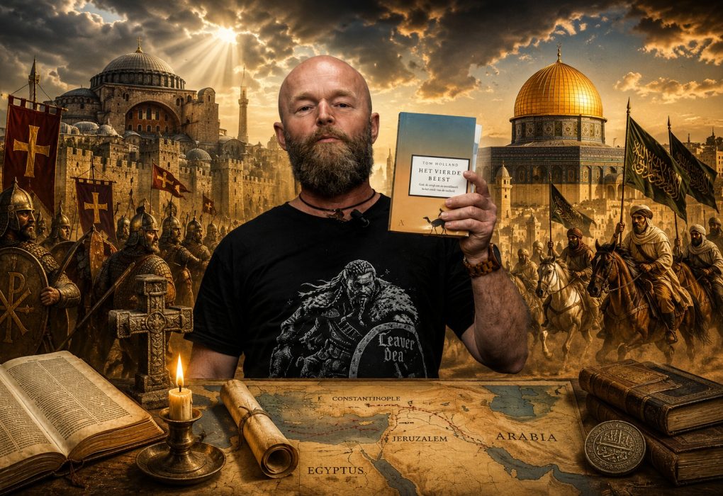 Rypke Zijlmaker bespreekt tijdens Café Weltschmerz het boek Het Vierde Beest van Tom Holland over de historische opkomst van de islam en de ontwikkeling van het christendom.