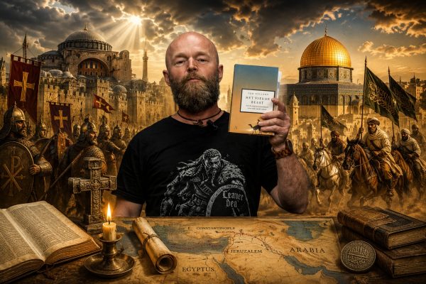 Rypke Zijlmaker bespreekt tijdens Café Weltschmerz het boek Het Vierde Beest van Tom Holland over de historische opkomst van de islam en de ontwikkeling van het christendom.