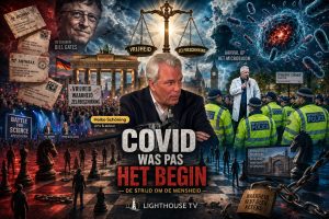 Dr. Heiko Schöning tijdens een exclusief Lighthouse TV-interview met Laura Anderson over zijn voorspellingen vóór de coronapandemie, zijn arrestatie bij Speakers' Corner in Londen, de anthrax-aanvallen van 2001, het Battle for Science-evenement in Apeldoorn en zijn waarschuwing voor een mogelijke aanval op het menselijke microbioom.