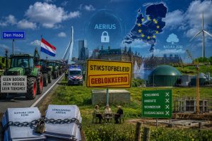 Wouter de Heij, Jelle van Baardewijk en Ruud Koornstra bespreken op het Verheffingsfestival de impact van stikstofbeleid, AERIUS, Natura 2000, woningbouw, landbouwinnovatie en energietransitie in Nederland.