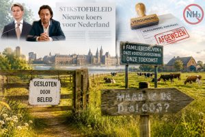 Boeren, landbouwminister Jaimi van Essen, stikstofbeleid, weilanden, Tweede Kamer, vergunningen en Nederlandse landbouw symboliseren de maatschappelijke discussie over stikstof, natuurbeleid, familiebedrijven en de toekomst van het platteland.