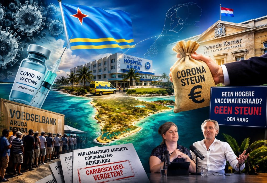 Jacco Vroegop, directeur van het Horacio Oduber Hospital op Aruba, spreekt met Jorna Walk van De Nieuwe Wereld over coronabeleid, vaccinatiecampagnes, ziekenhuisdata, Nederlandse coronasteun, voedselbanken, bestuurlijke druk, de parlementaire enquête en de rol van de NCTV tijdens de coronacrisis.