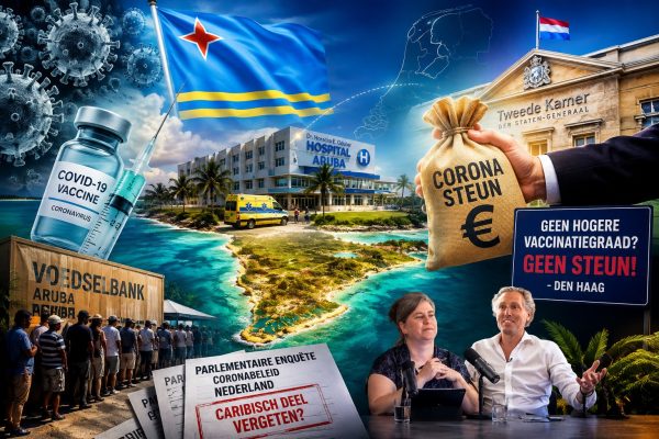Jacco Vroegop, directeur van het Horacio Oduber Hospital op Aruba, spreekt met Jorna Walk van De Nieuwe Wereld over coronabeleid, vaccinatiecampagnes, ziekenhuisdata, Nederlandse coronasteun, voedselbanken, bestuurlijke druk, de parlementaire enquête en de rol van de NCTV tijdens de coronacrisis.