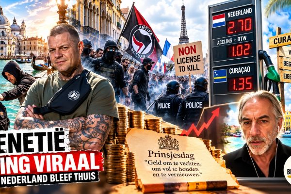 Venetië ging viraal, Nederland bleef thuis – Tom van den Heuvel, Europese stadsbeelden, protesten, politieoptreden, brandstofprijzen, Prinsjesdag, Curaçao en het thema begrenzing in één cinematografisch nieuwsbeeld.
